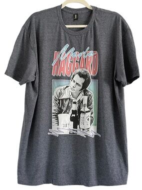 🌻 Merle Haggard Graphic Tee Grey with Red and Teal Accents